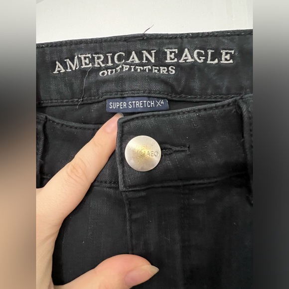 American Eagle Hi-Rise Black Jegging Super Stretch Size 8 - Picture 4 of 5